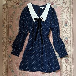 RIHOAS Navy and White Dress